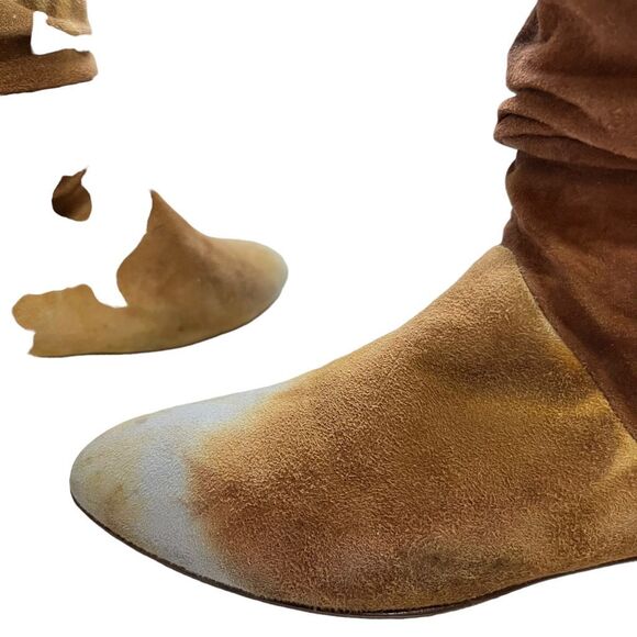 Brian Atwood Tie Dye Suede Women's Brown Ontario Batik Boots Size 6 - Picture 2 of 9